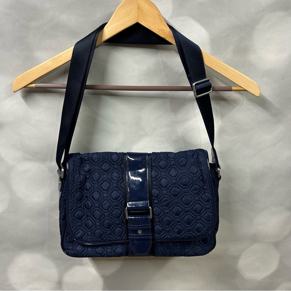 Crossbody‎ Vera Bradley Navy Blue Quilted Purse Adjustable Strap Bag Striped